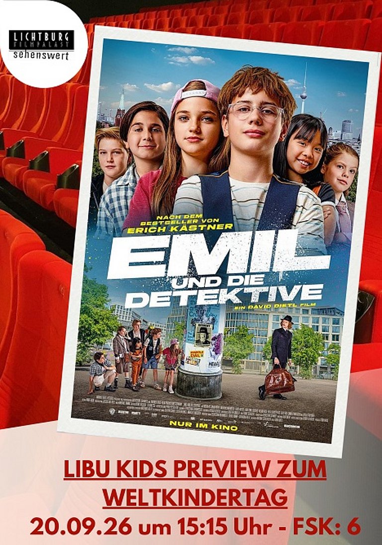 Filmplakat des Films EMIL UND DIE DETEKTIVE - LIBU KIDS PREVIEW