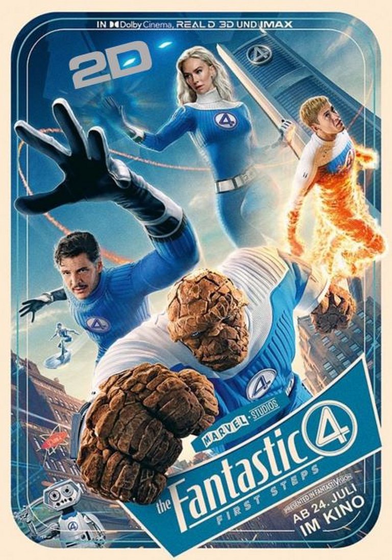 Filmplakat des Films 2D THE FANTASTIC FOUR: FIRST STEPS