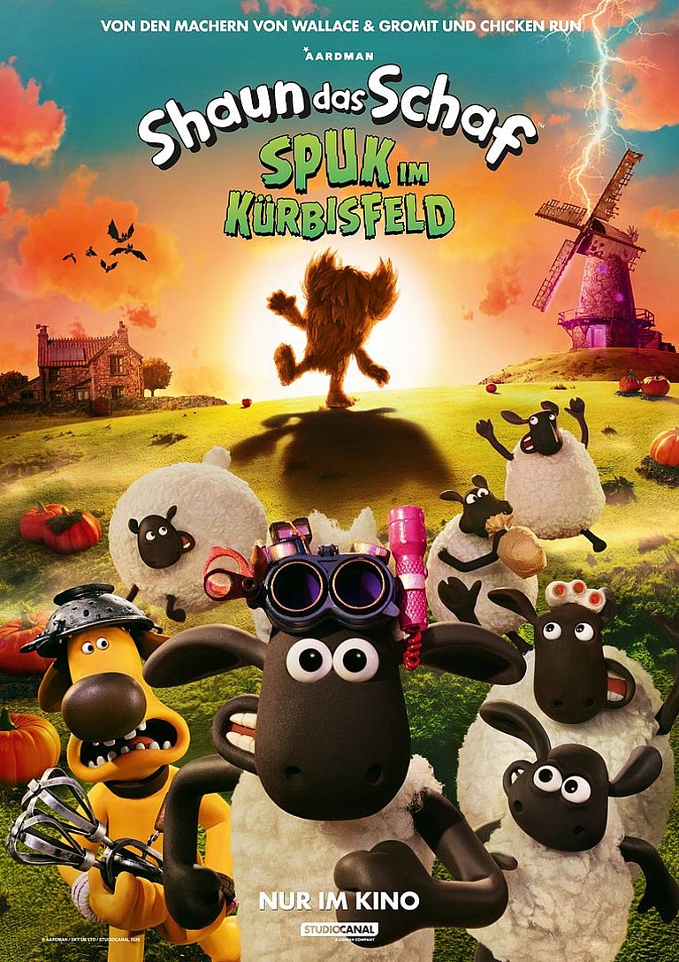 Filmplakat des Films SHAUN DAS SCHAF - SPUK IM KÜRBISFELD