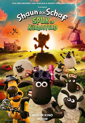 Filmplakat des Films SHAUN DAS SCHAF - SPUK IM KÜRBISFELD