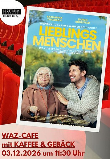 Filmplakat des Films LIEBLINGSMENSCHEN - DIE AUSSERGEWÖHNLICHE FREUNDSCHAFT VON AGNES UND AMIR - WAZ CAFE