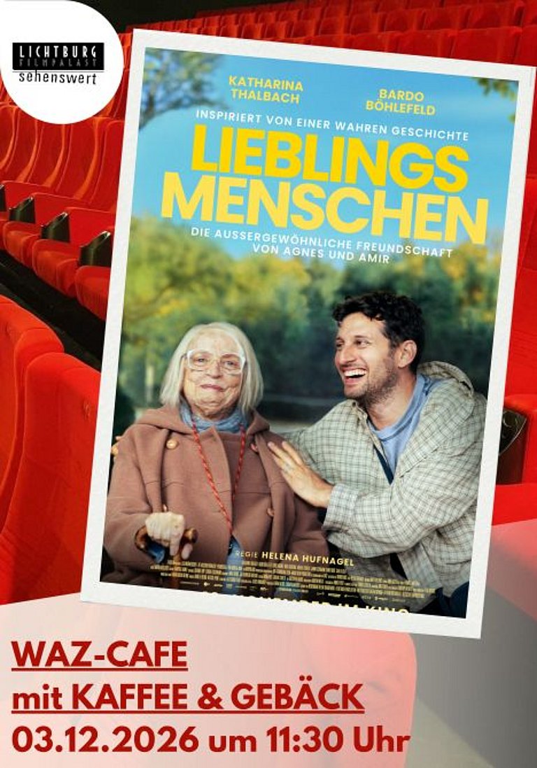 Filmplakat des Films LIEBLINGSMESCHEN - DIE AUSSERGEWÖHNLICHE FREUNDSCHAFT VON AGNES UND AMIR - WAZ CAFE