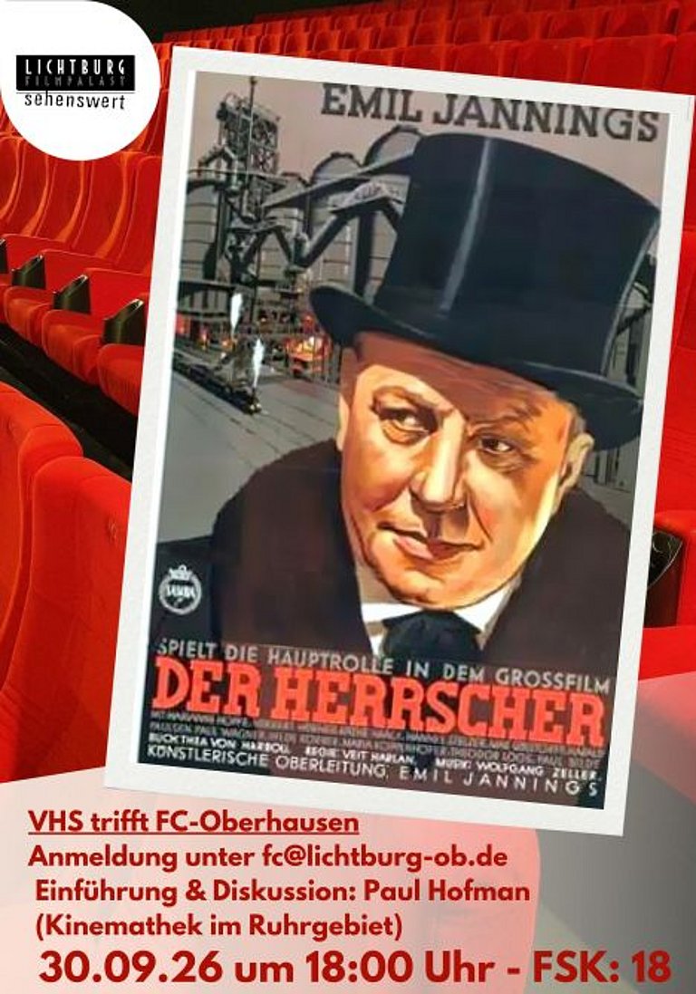 Filmplakat des Films DER HERRSCHER - FC TRIFFT VHS OBERHAUSEN