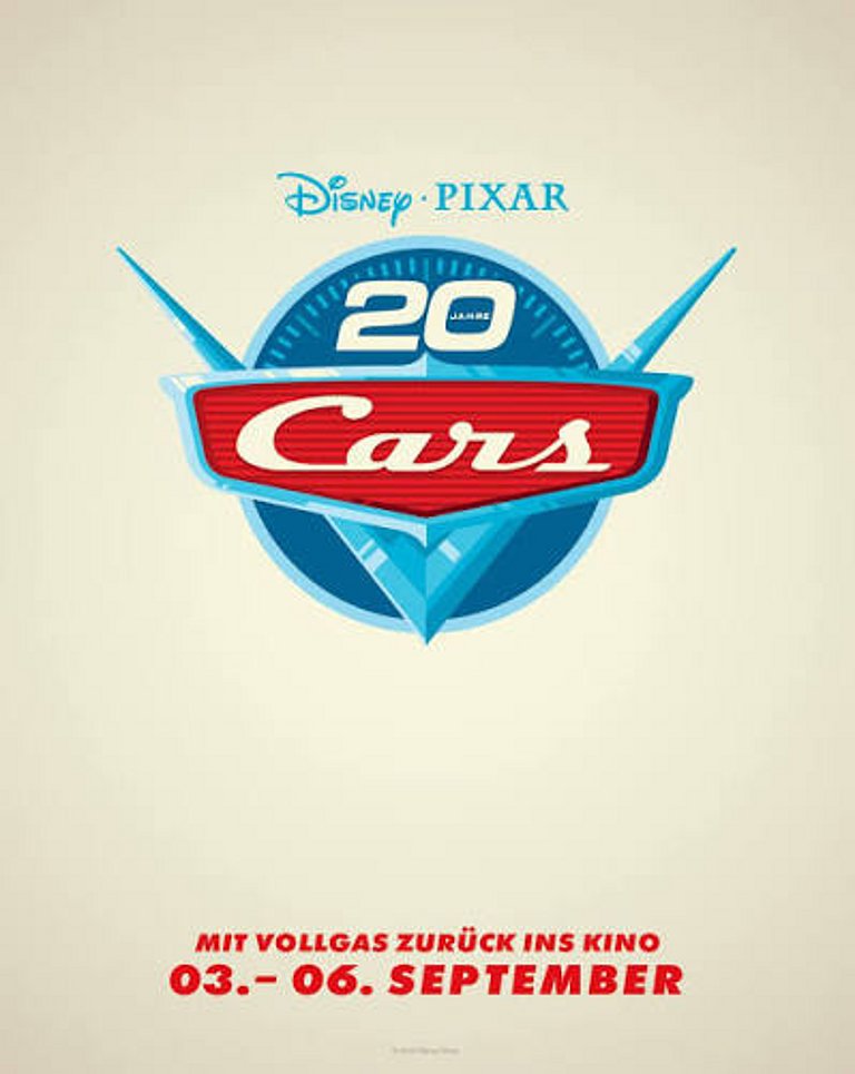 Filmplakat des Films CARS - 20 JAHRE-JUBILÄUM