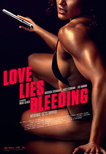 Filmplakat des Films LOVE LIES BLEEDING OMU - QUEER CINEMA - OUTLAWS
