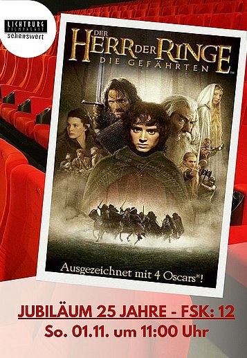 Filmplakat des Films DER HERR DER RINGE - DIE GEFÄHRTEN - JUBILÄUM 25 JAHRE