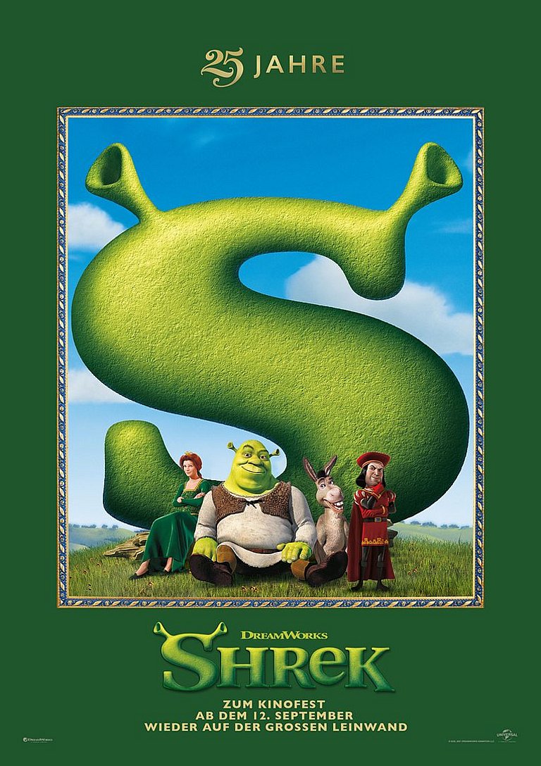 Filmplakat des Films SHREK - DER TOLLKÜHNE HELD - 25 JAHRE
