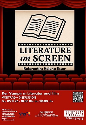 Filmplakat des Films LITERATUR ON SCREEN: DER VAMPIR IN LITERATUR UND FILM - VHS-Vortrag + Diskussion