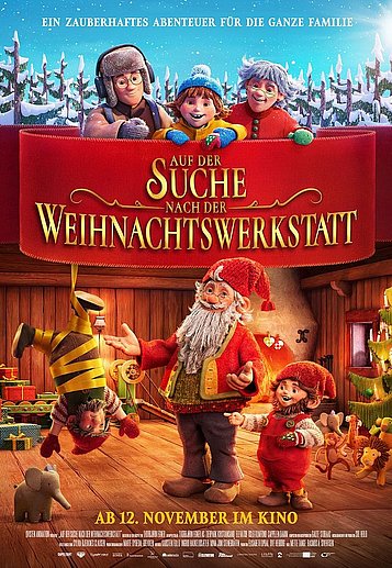 Filmplakat des Films AUF DER SUCHE NACH DER WEIHNACHTSWERKSTATT