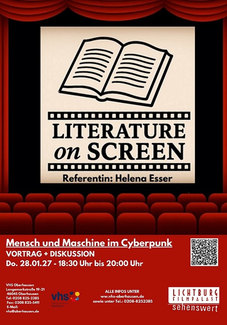 Filmplakat des Films LITERATUR ON SCREEN: MENSCH UND MASCHINE CYBERPUNK - VHS-Vortrag + Diskussion