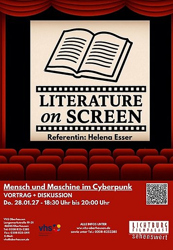 Filmplakat des Films LITERATUR ON SCREEN: MENSCH UND MASCHINE CYBERPUNK - VHS-Vortrag + Diskussion